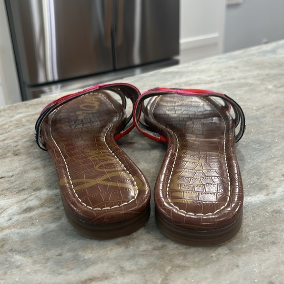 Sam Edelman sandal women’s navy/red/pink slip on like new size 10.5M - Picture 7 of 11